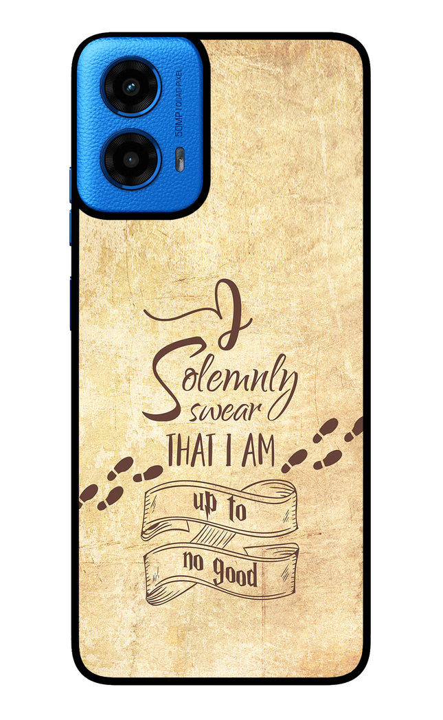 I Solemnly swear that i up to no good Moto G45 Glass Case Back Cover by Casekaro