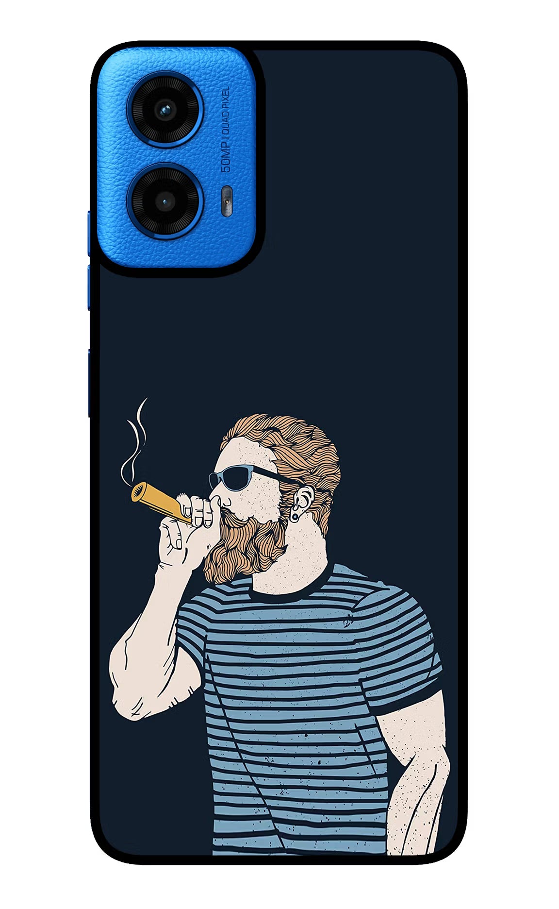 Smoking Moto G45 Glass Case Back Cover by Casekaro