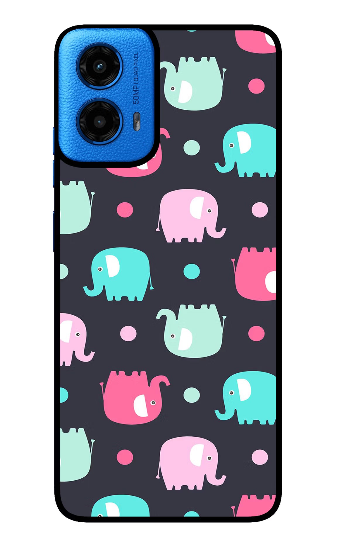 Elephants Moto G45 Glass Case