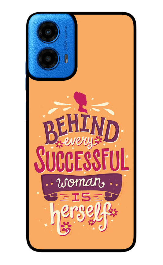 Behind Every Successful Woman There Is Herself Moto G45 Glass Case