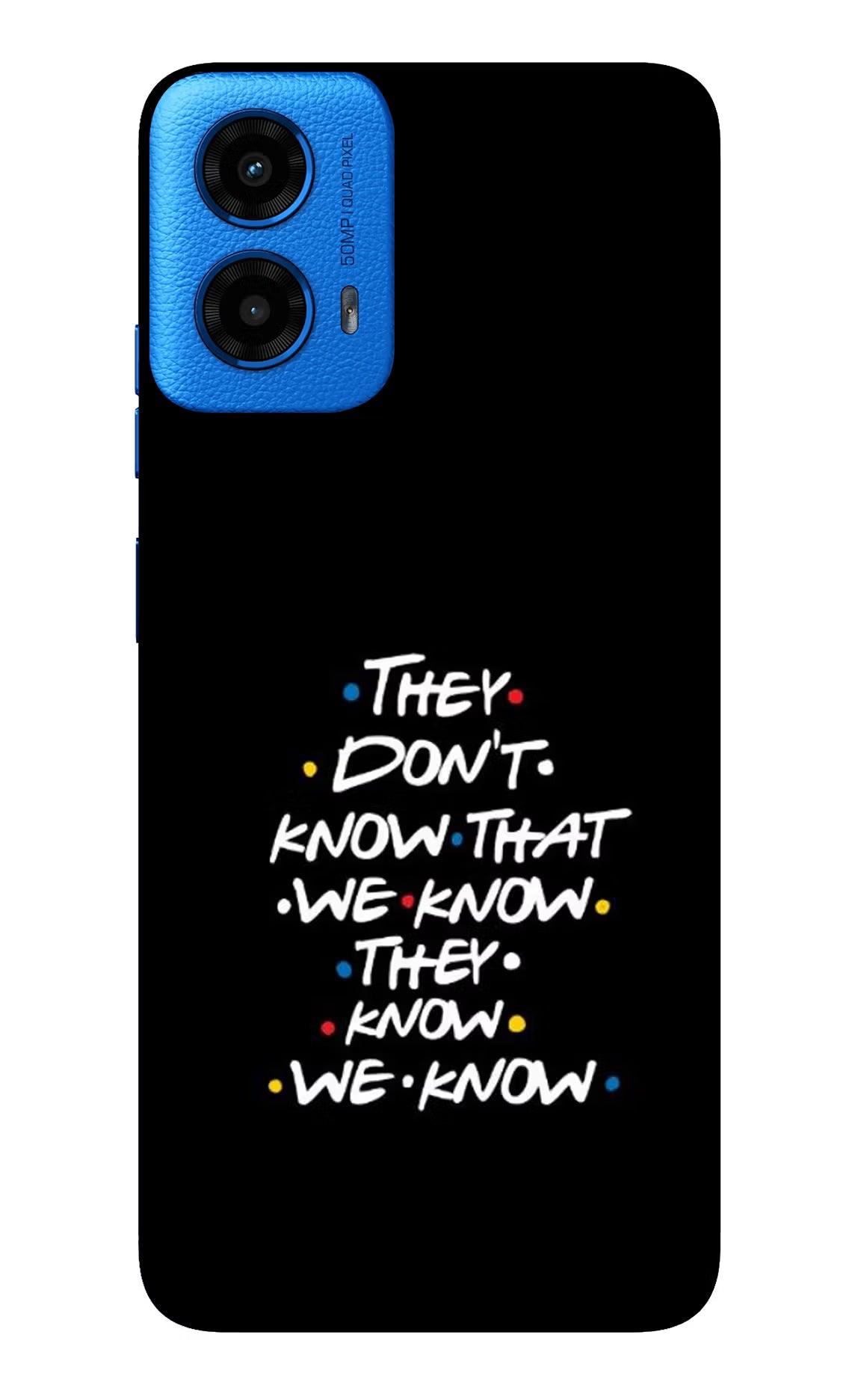FRIENDS Dialogue Moto G45 Glass Case Back Cover by Casekaro