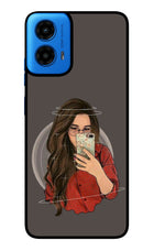 Selfie Queen Moto G45 Glass Case Back Cover by Casekaro