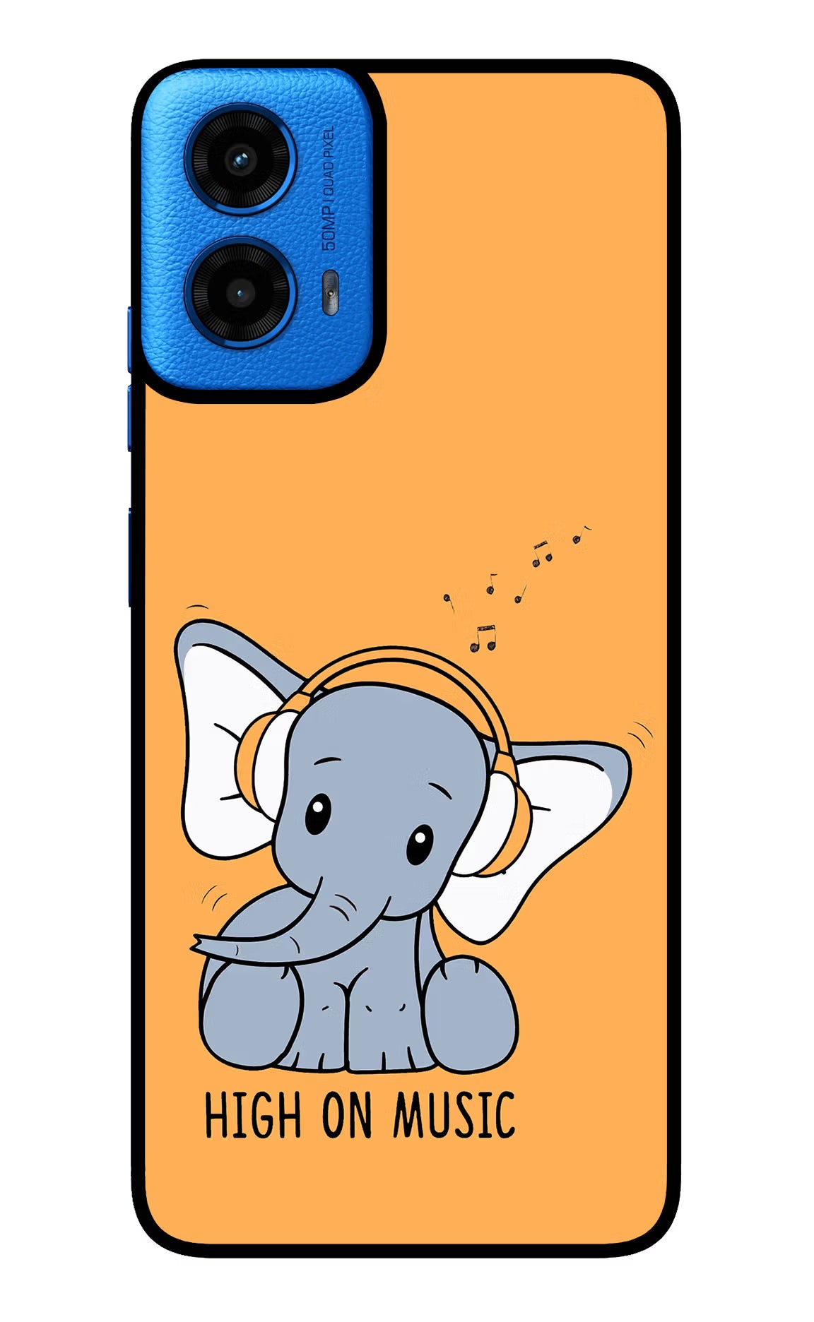 High On Music Moto G45 Glass Case