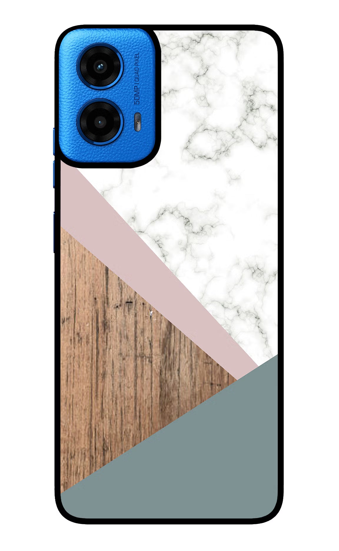 Marble wood Abstract Moto G45 Glass Case