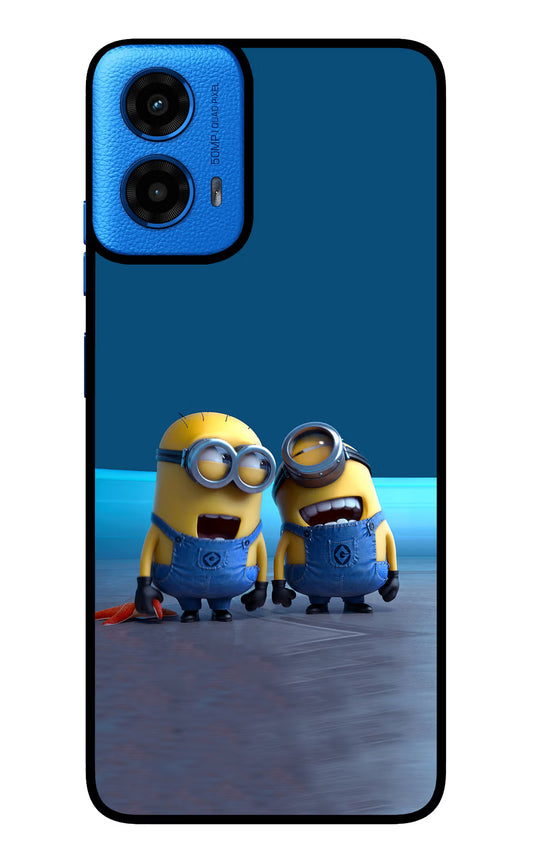 Minion Laughing Moto G45 Glass Case