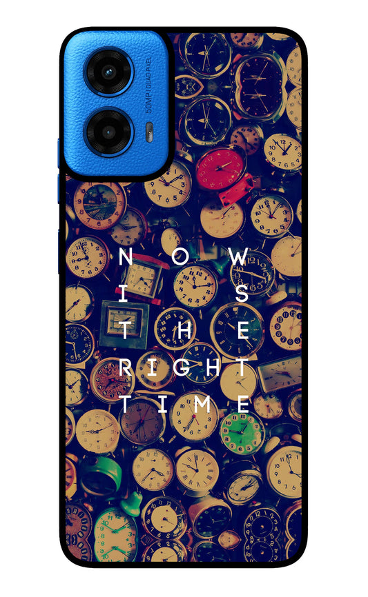 Now is the Right Time Quote Moto G45 Glass Case