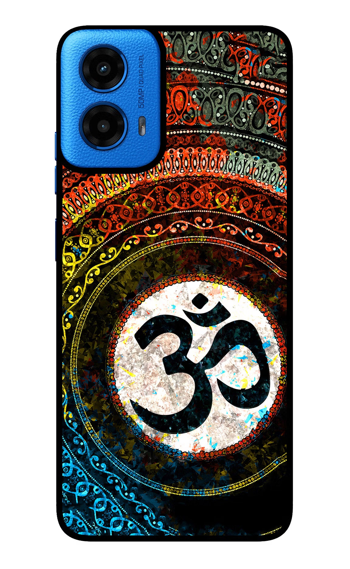 Om Cultural Moto G45 Glass Case Back Cover by Casekaro