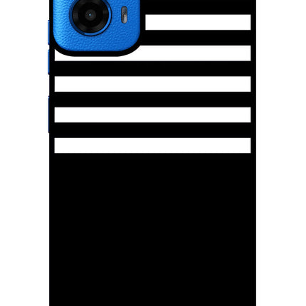Black and White Print Moto G45 Glass Case