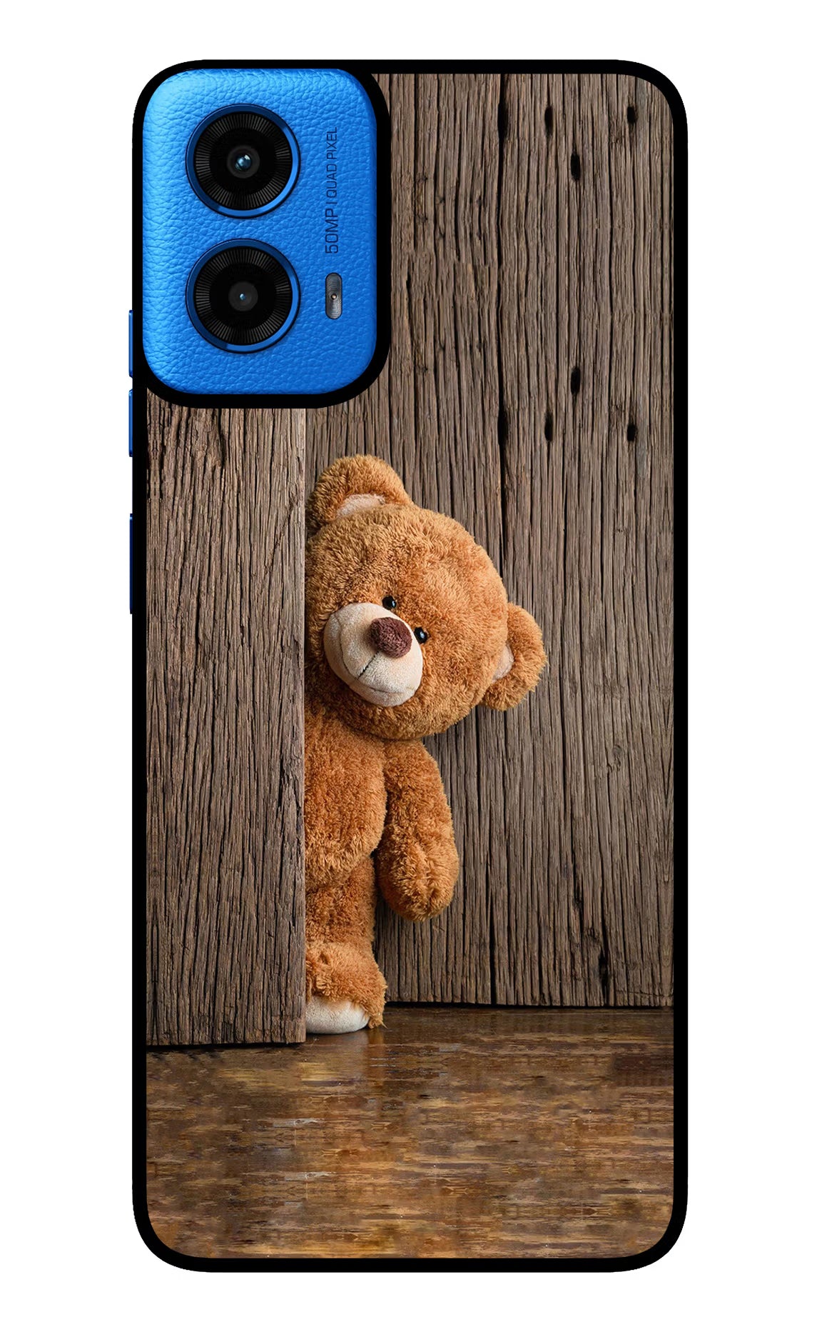 Teddy Wooden Moto G45 Glass Case