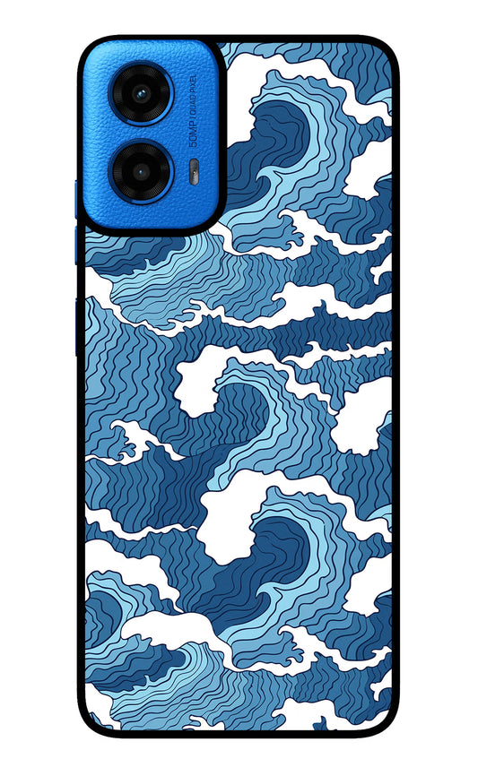 Blue Waves Moto G45 Glass Case