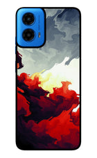 Fire Cloud Moto G45 Glass Case