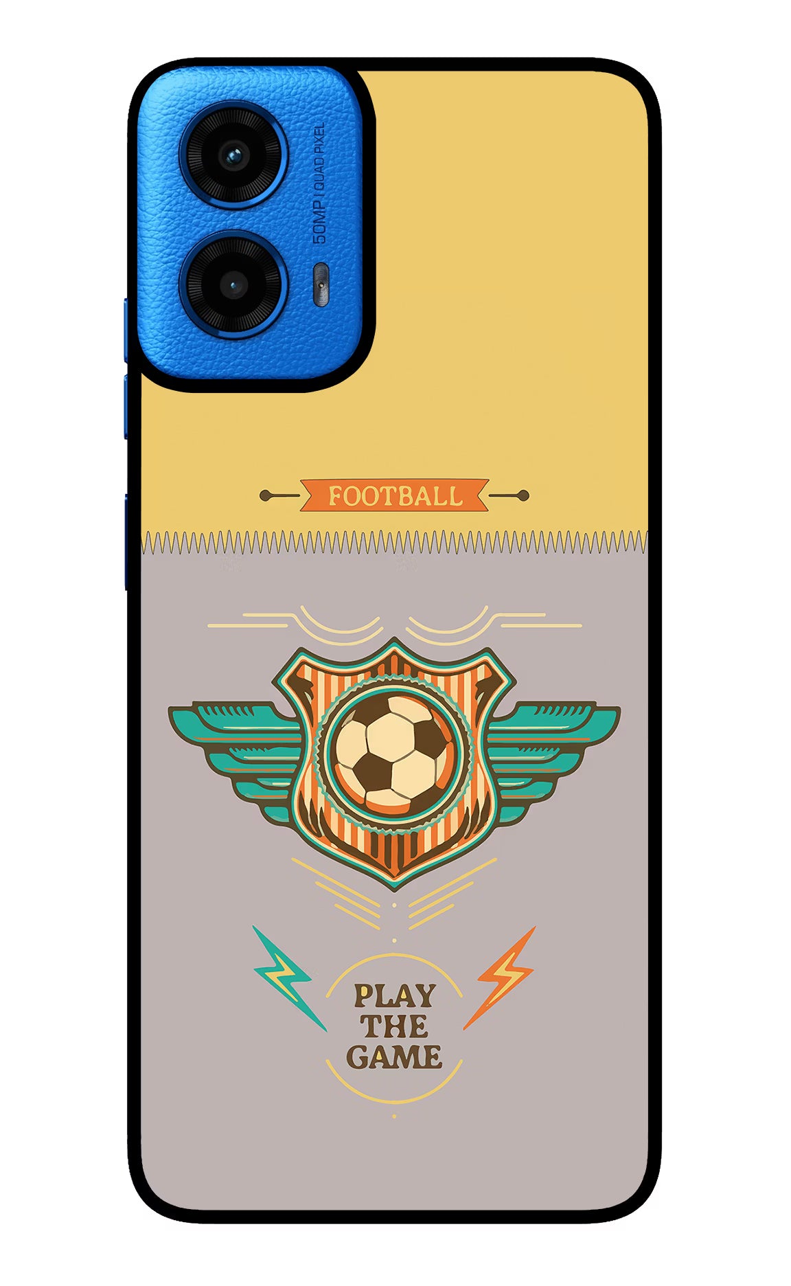 Football Moto G45 Glass Case Back Cover by Casekaro
