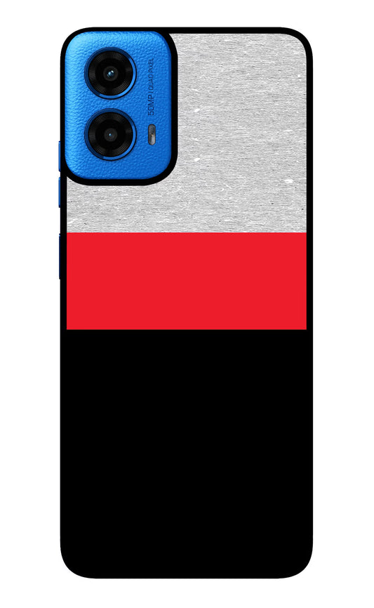 Tri Color Pattern Moto G45 Glass Case