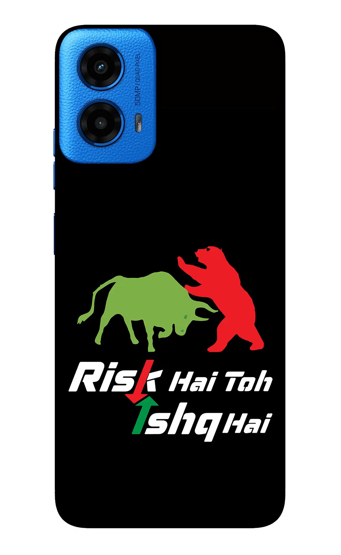 Risk Hai Toh Ishq Hai Moto G45 Glass Case Back Cover by Casekaro