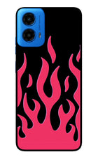 Fire Flames Moto G45 Glass Case Back Cover by Casekaro