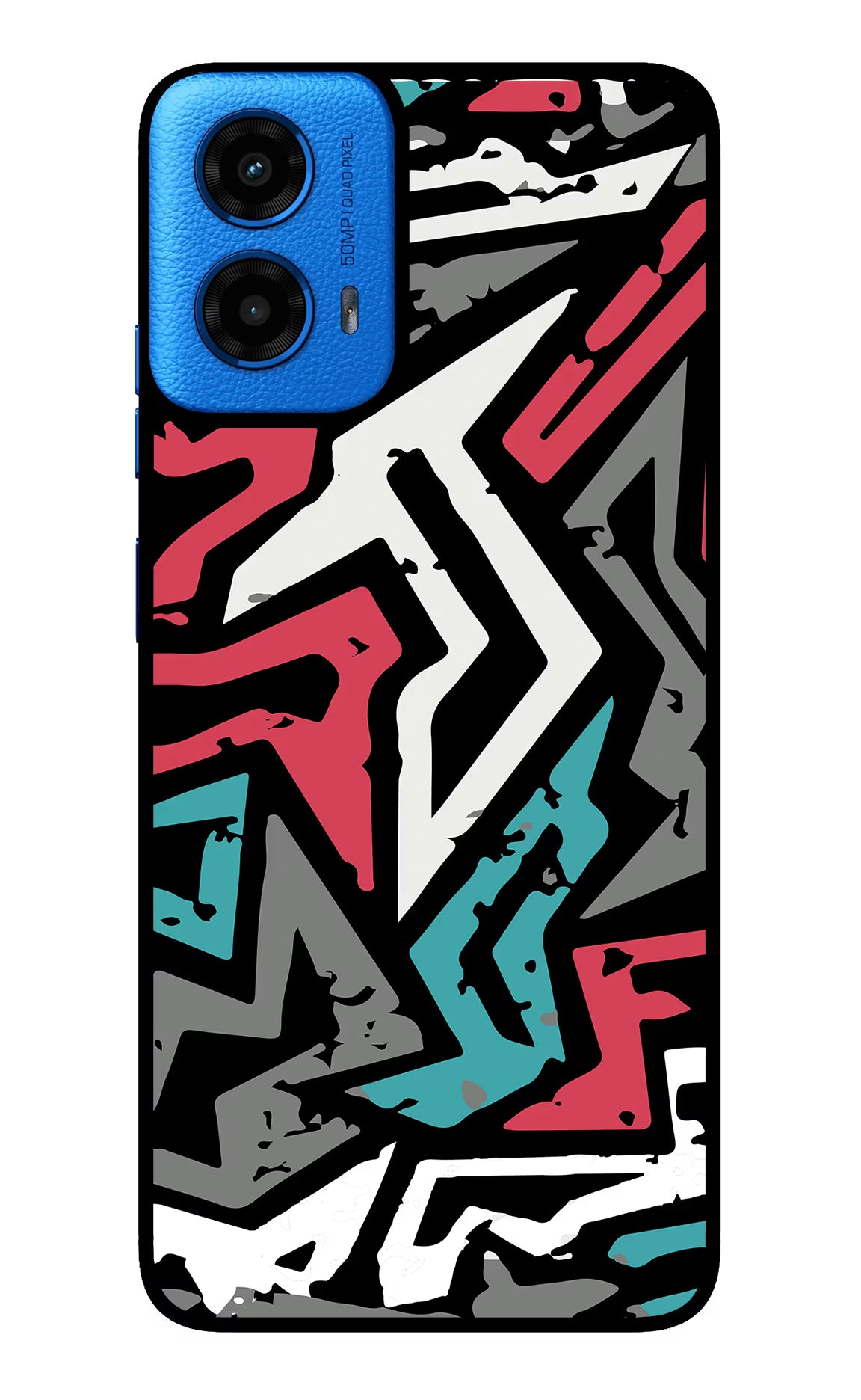 Geometric Graffiti Moto G45 Glass Case