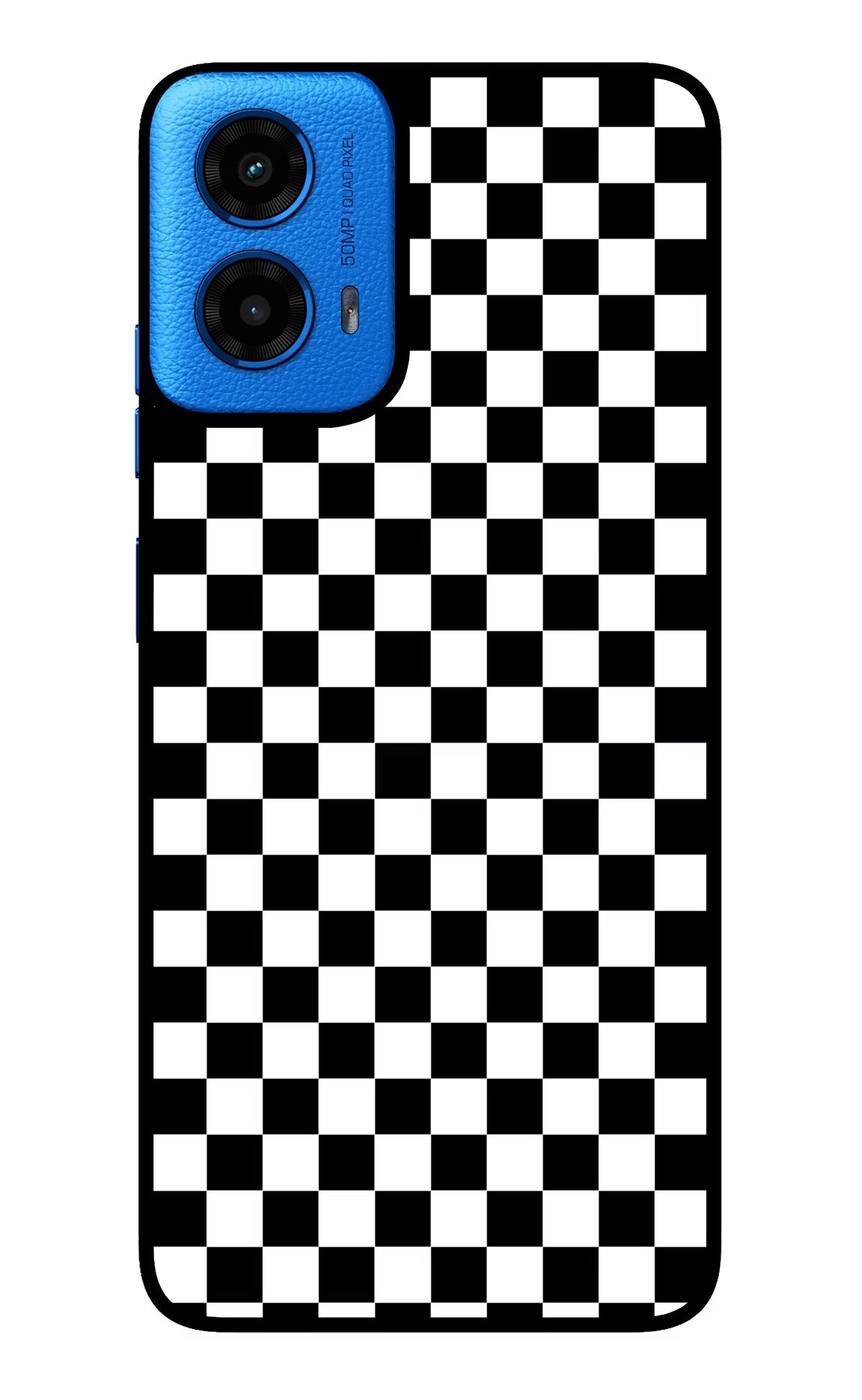 Chess Board Moto G45 Glass Case Back Cover by Casekaro