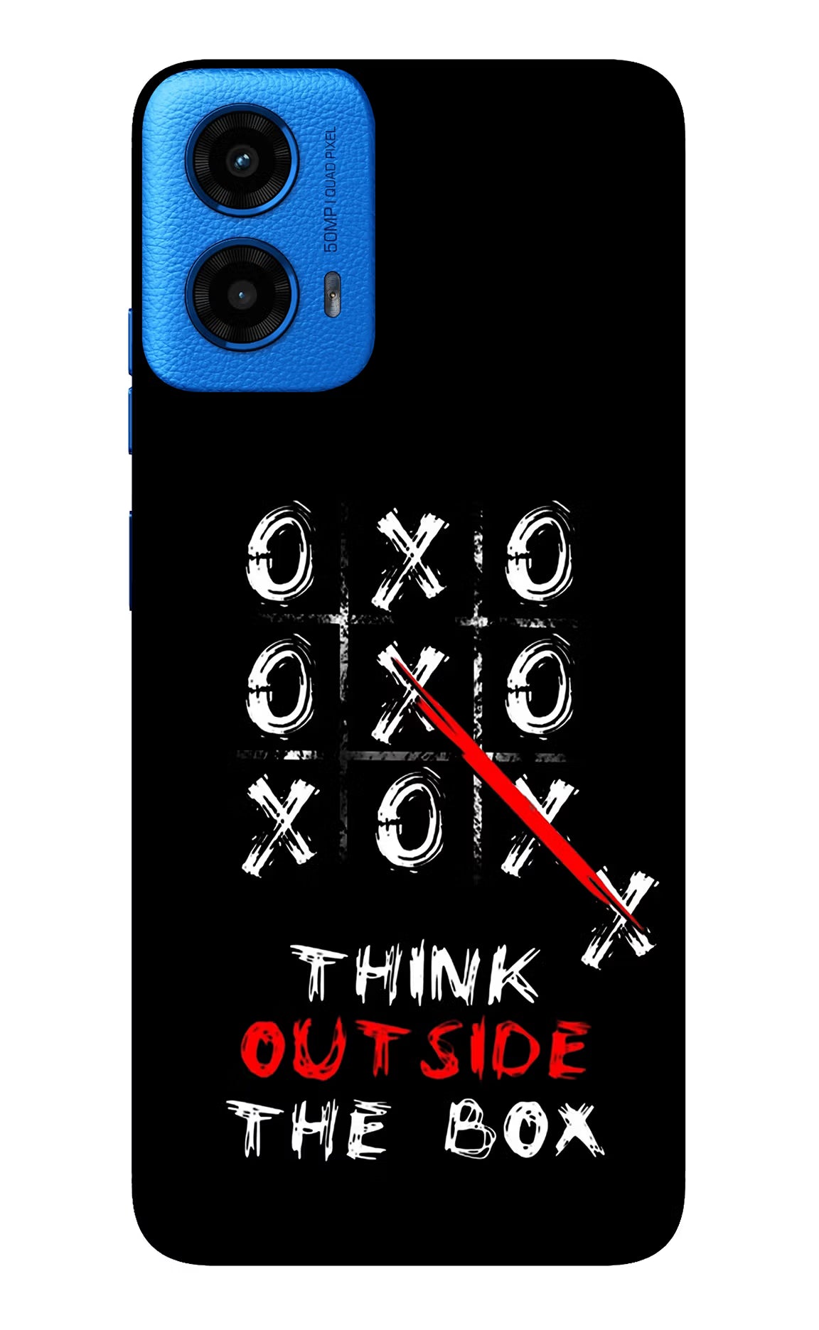 Think out of the BOX Moto G45 Glass Case Back Cover by Casekaro