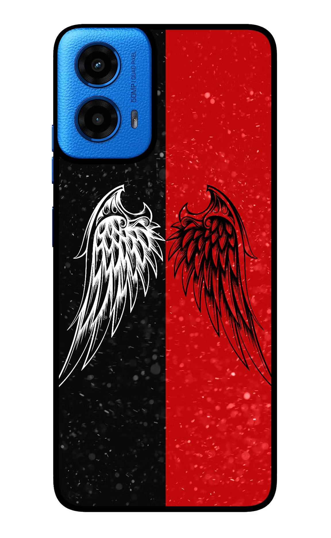 Wings Moto G45 Glass Case Back Cover by Casekaro