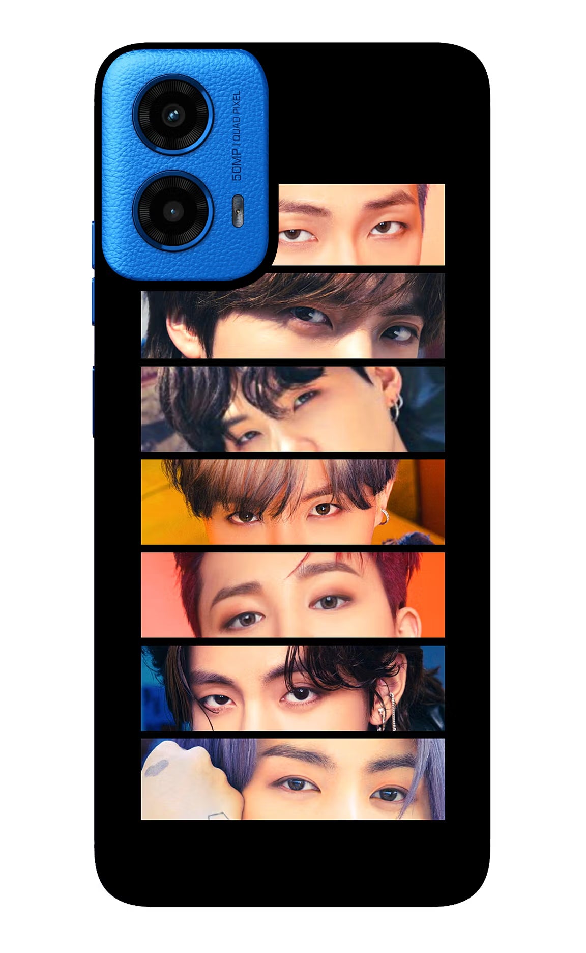 BTS Eyes Moto G45 Glass Case Back Cover by Casekaro