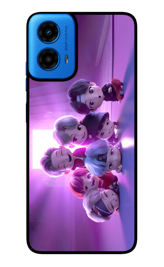 BTS Chibi Moto G45 Glass Case