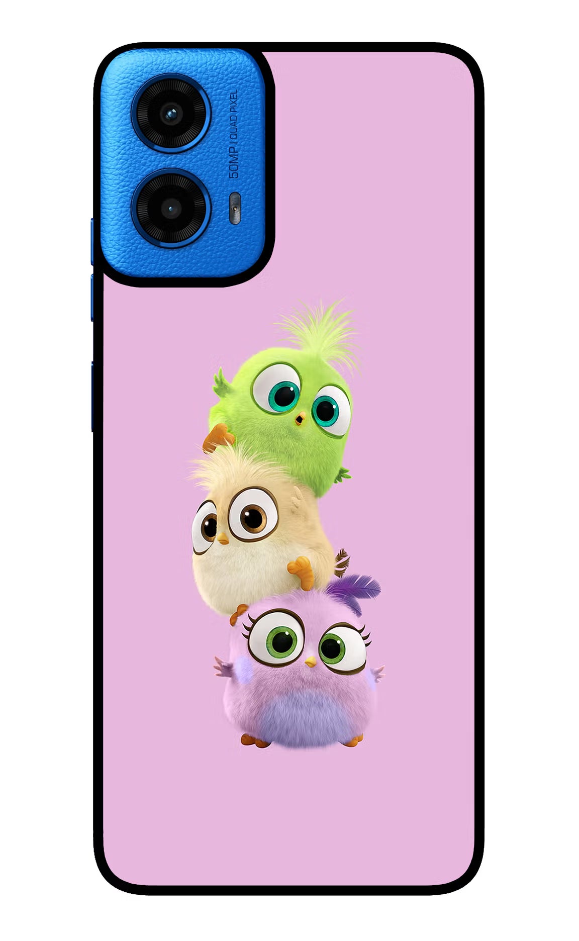 Cute Little Birds Moto G45 Glass Case Back Cover by Casekaro