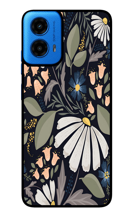 Flowers Art Moto G45 Glass Case