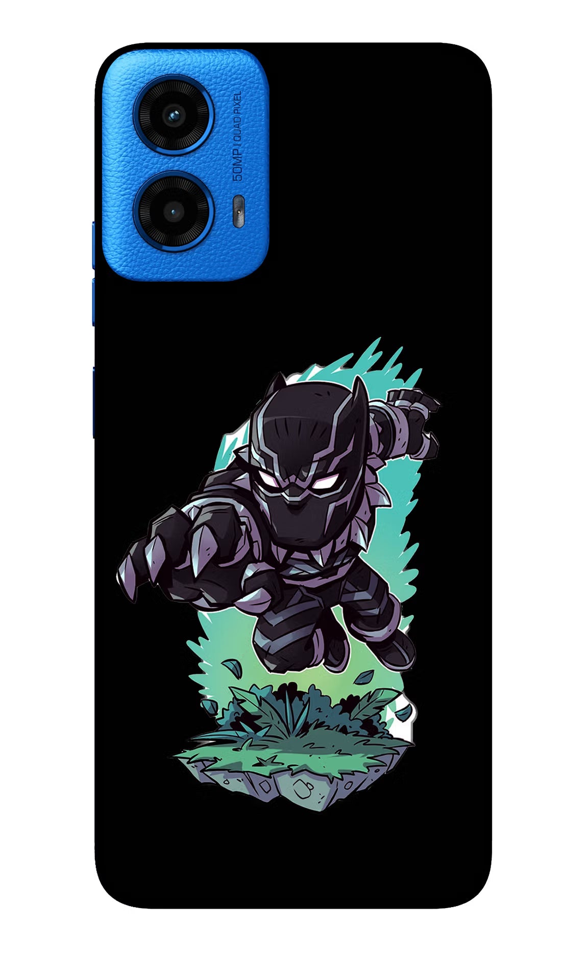 Black Panther Moto G45 Glass Case Back Cover by Casekaro