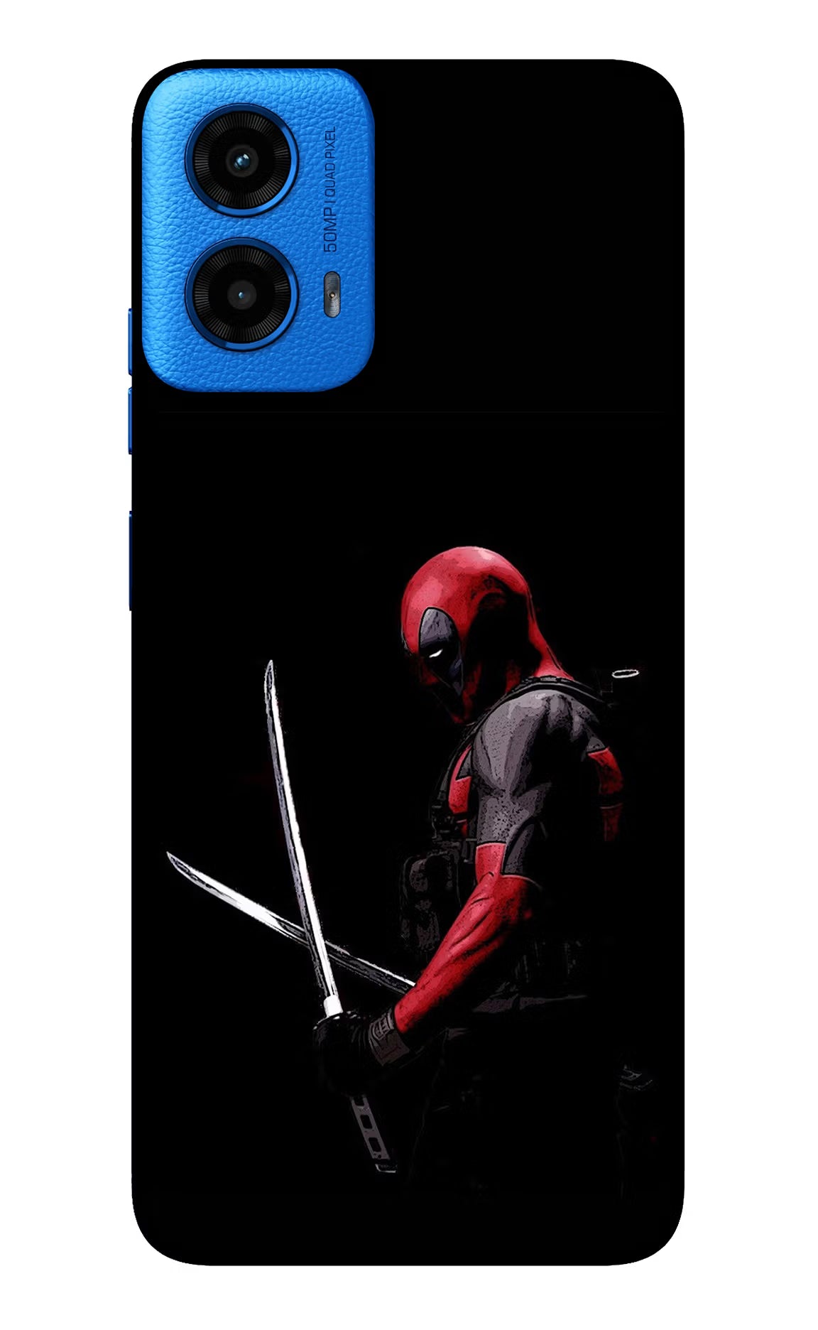 Deadpool Moto G45 Glass Case Back Cover by Casekaro