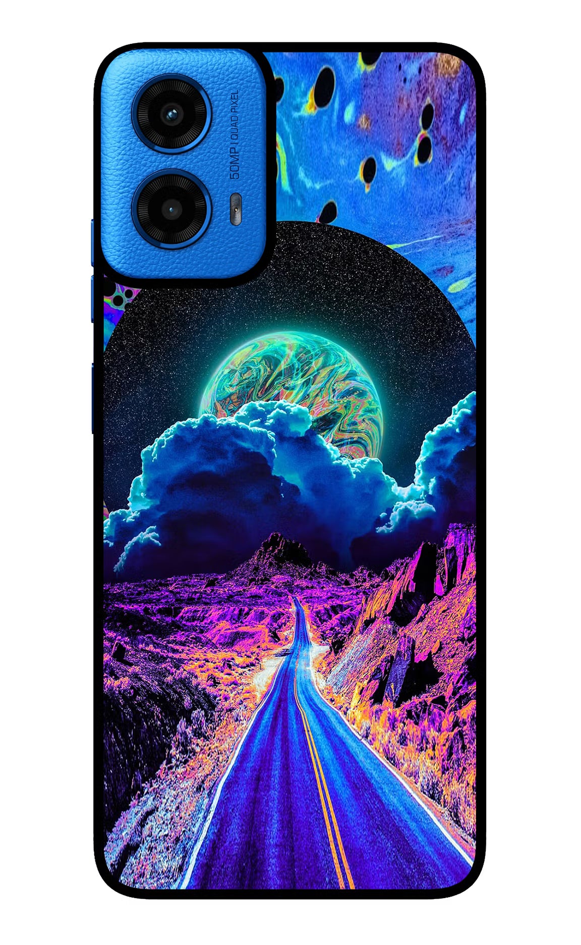 Psychedelic Painting Moto G45 Glass Case
