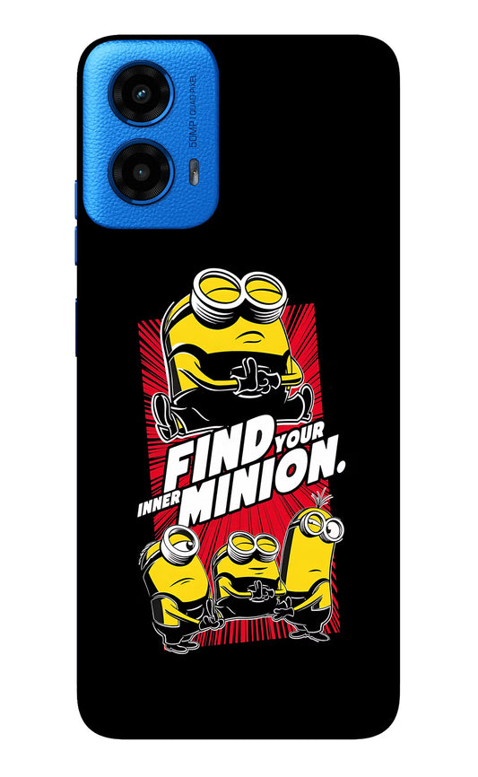 Find your inner Minion Moto G45 Glass Case