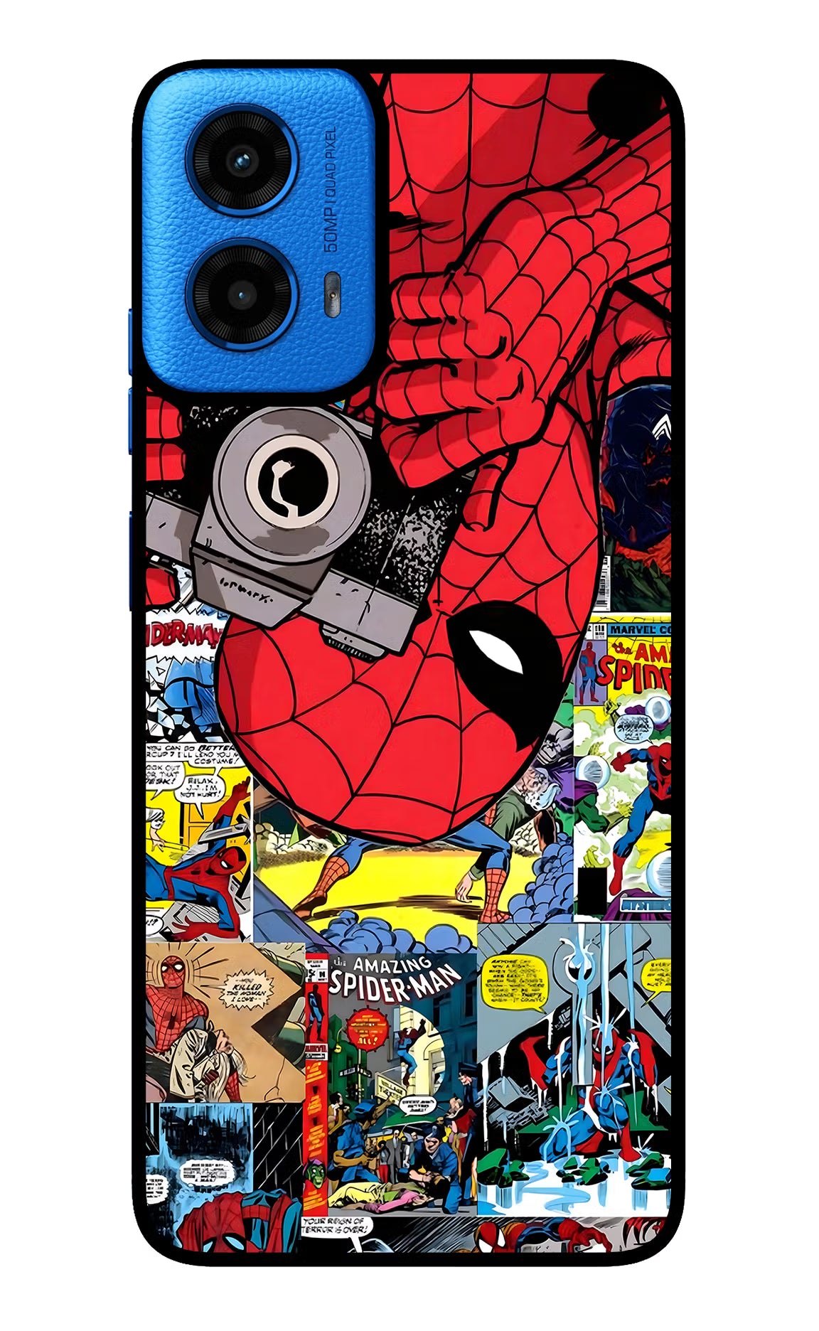 Spider Man Moto G45 Glass Case