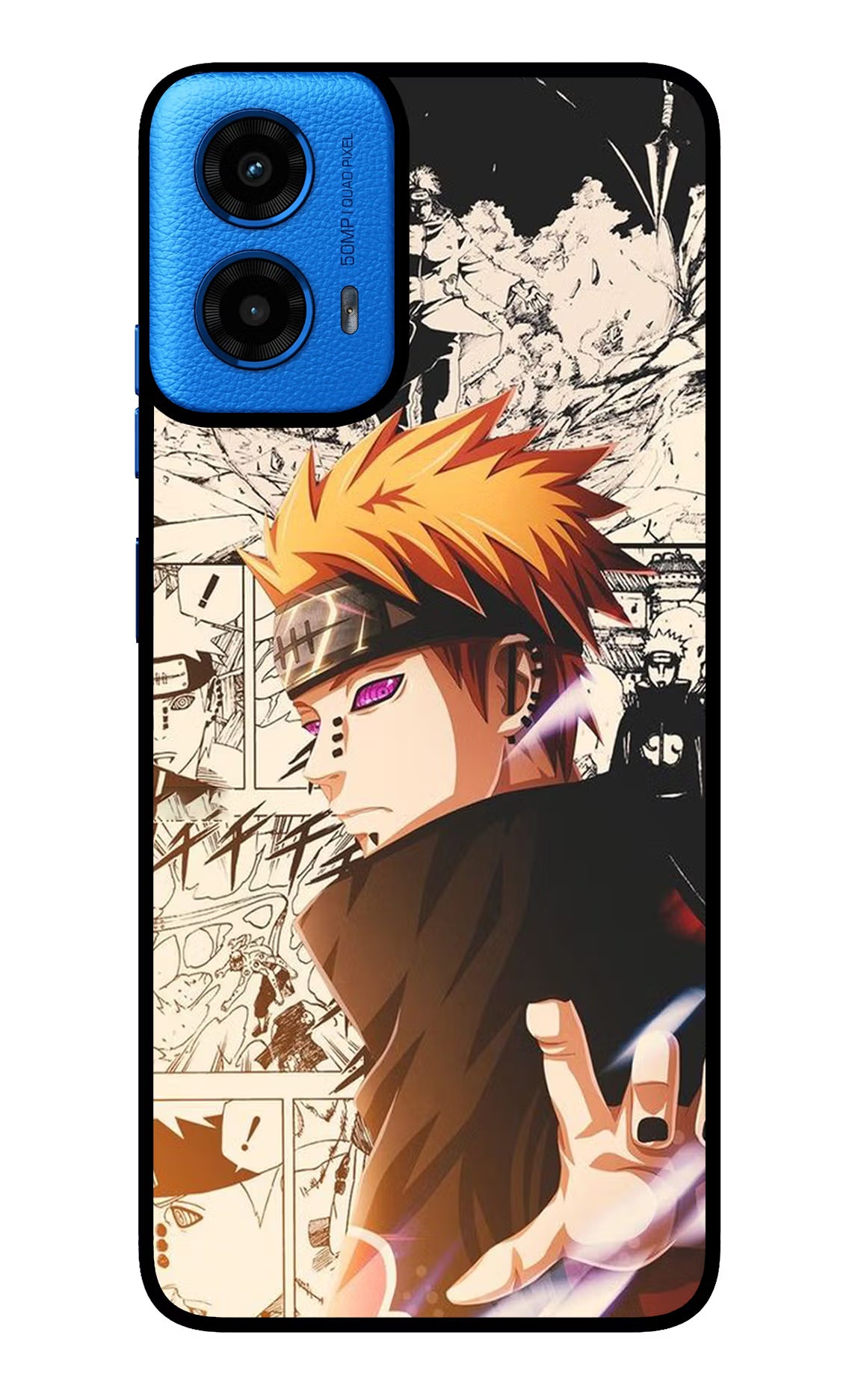 Pain Anime Moto G45 Glass Case Back Cover by Casekaro