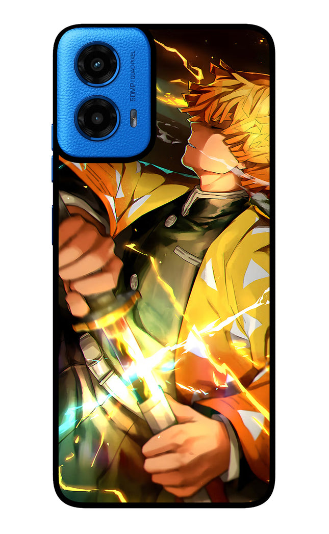 Demon Slayer Moto G45 Glass Case Back Cover by Casekaro