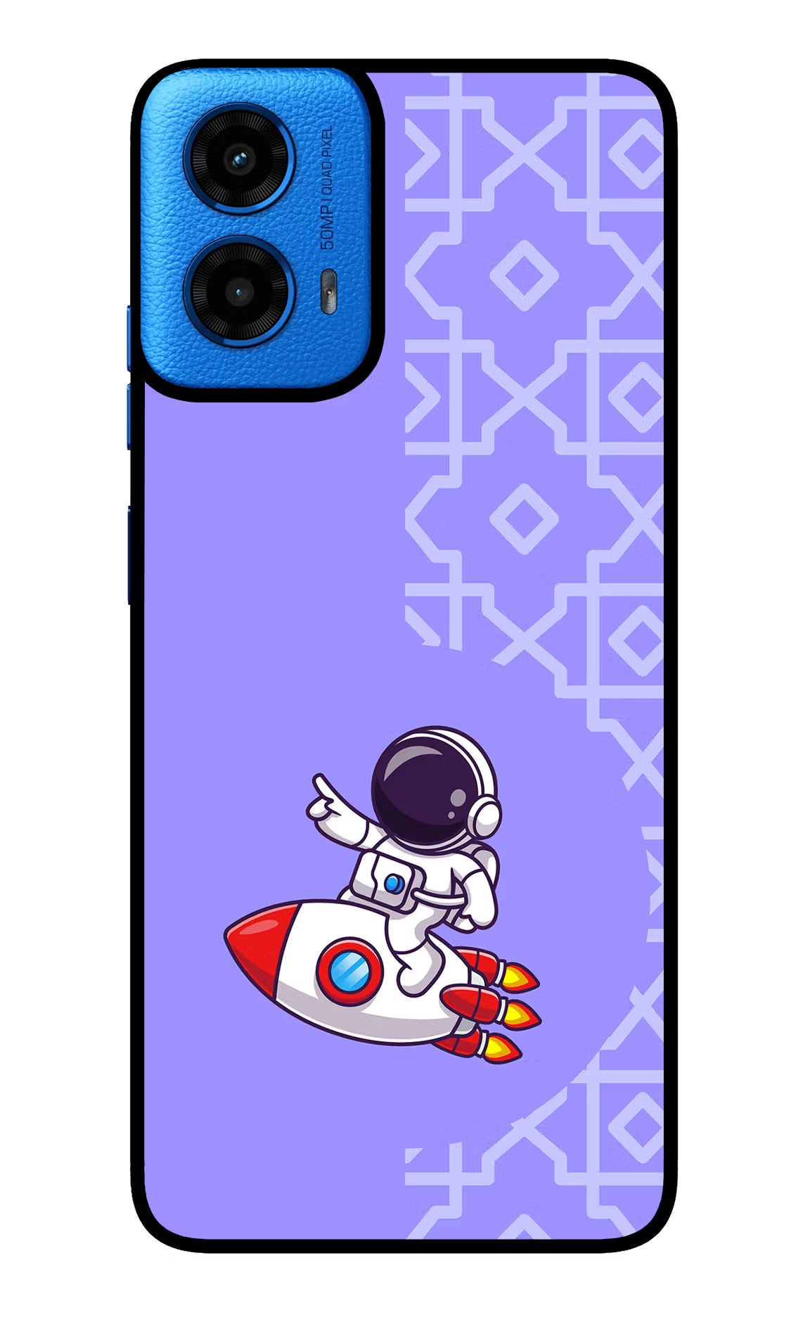 Cute Astronaut Moto G45 Glass Case