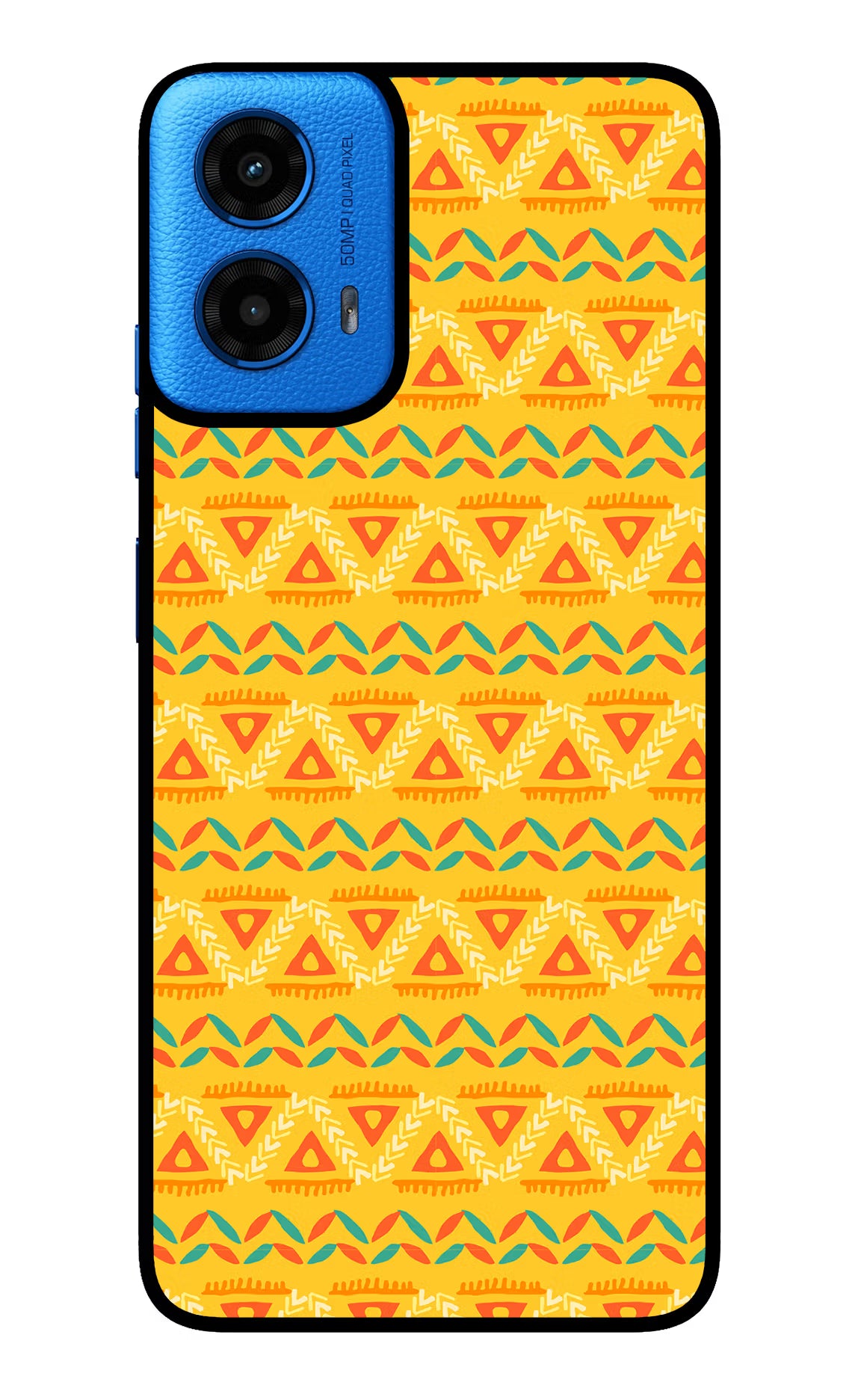 Tribal Pattern Moto G45 Glass Case Back Cover by Casekaro