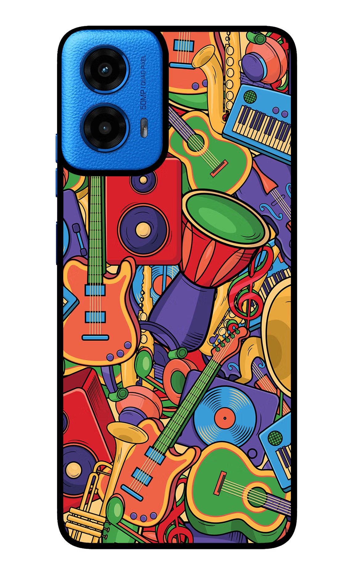 Music Instrument Doodle Moto G45 Glass Case
