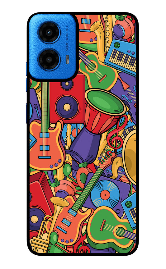 Music Instrument Doodle Moto G45 Glass Case