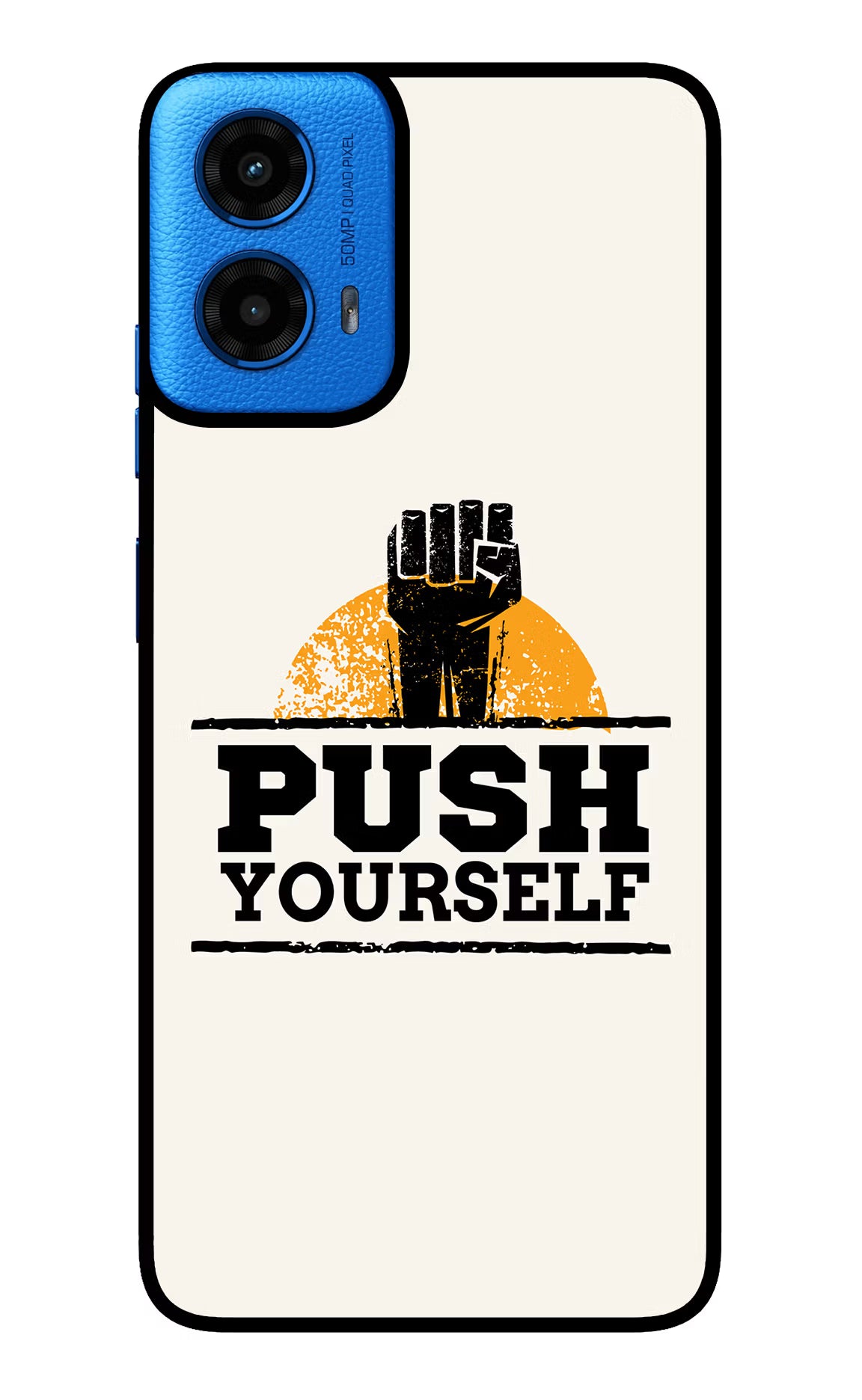 Push Yourself Moto G45 Glass Case Back Cover by Casekaro