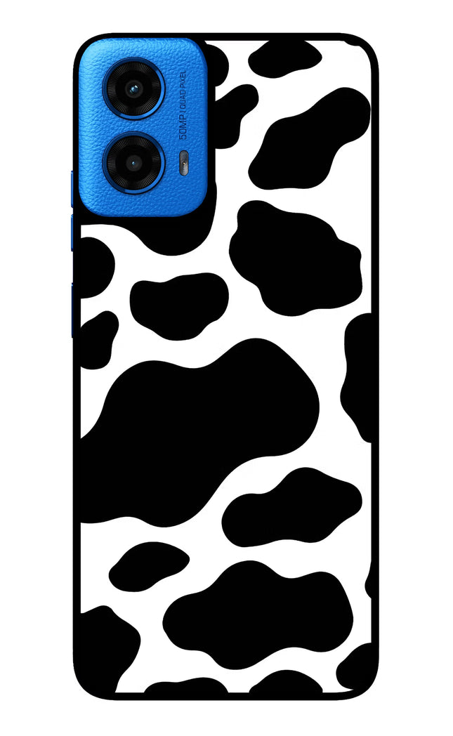 Cow Spots Moto G45 Glass Case Back Cover by Casekaro