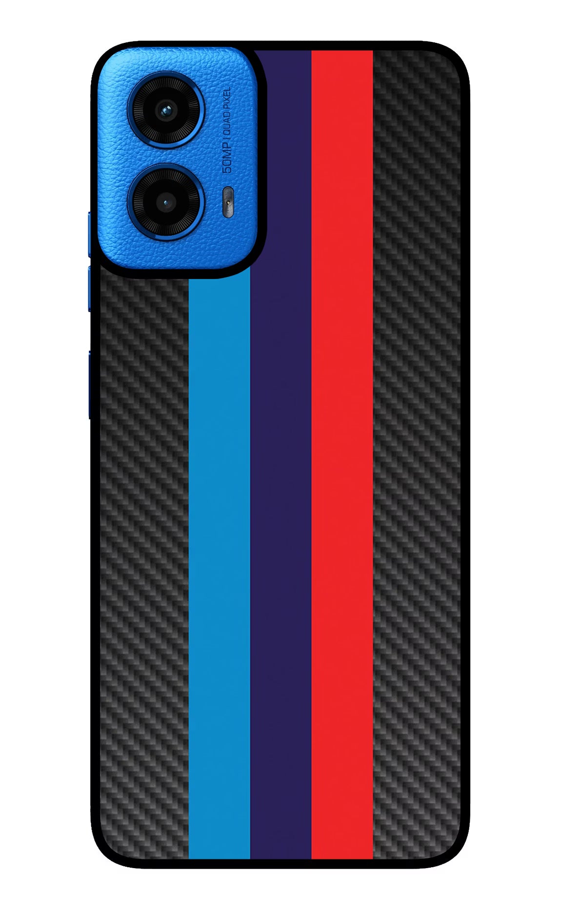 BMW Stripes Pattern Moto G45 Glass Case