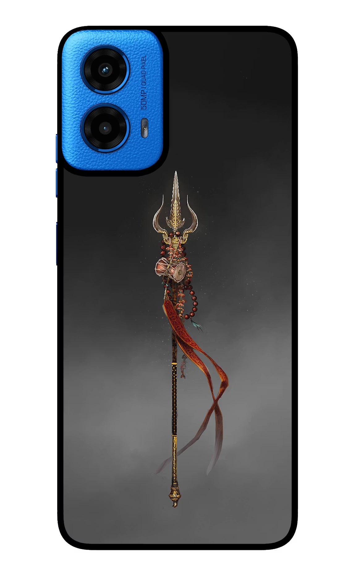 Shiv Trishul Moto G45 Glass Case Back Cover by Casekaro