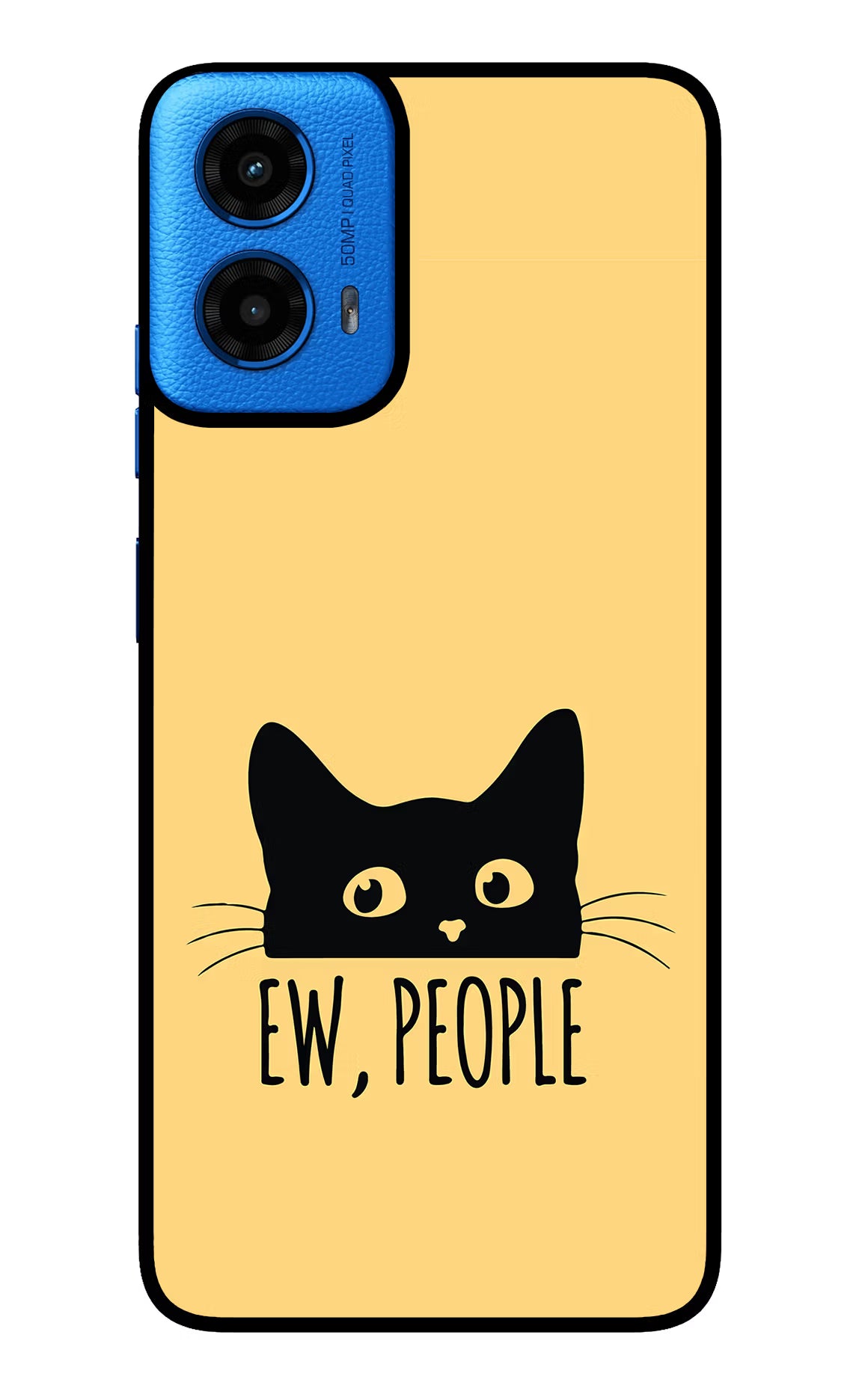 Ew People Catitude Moto G45 Glass Case Back Cover by Casekaro
