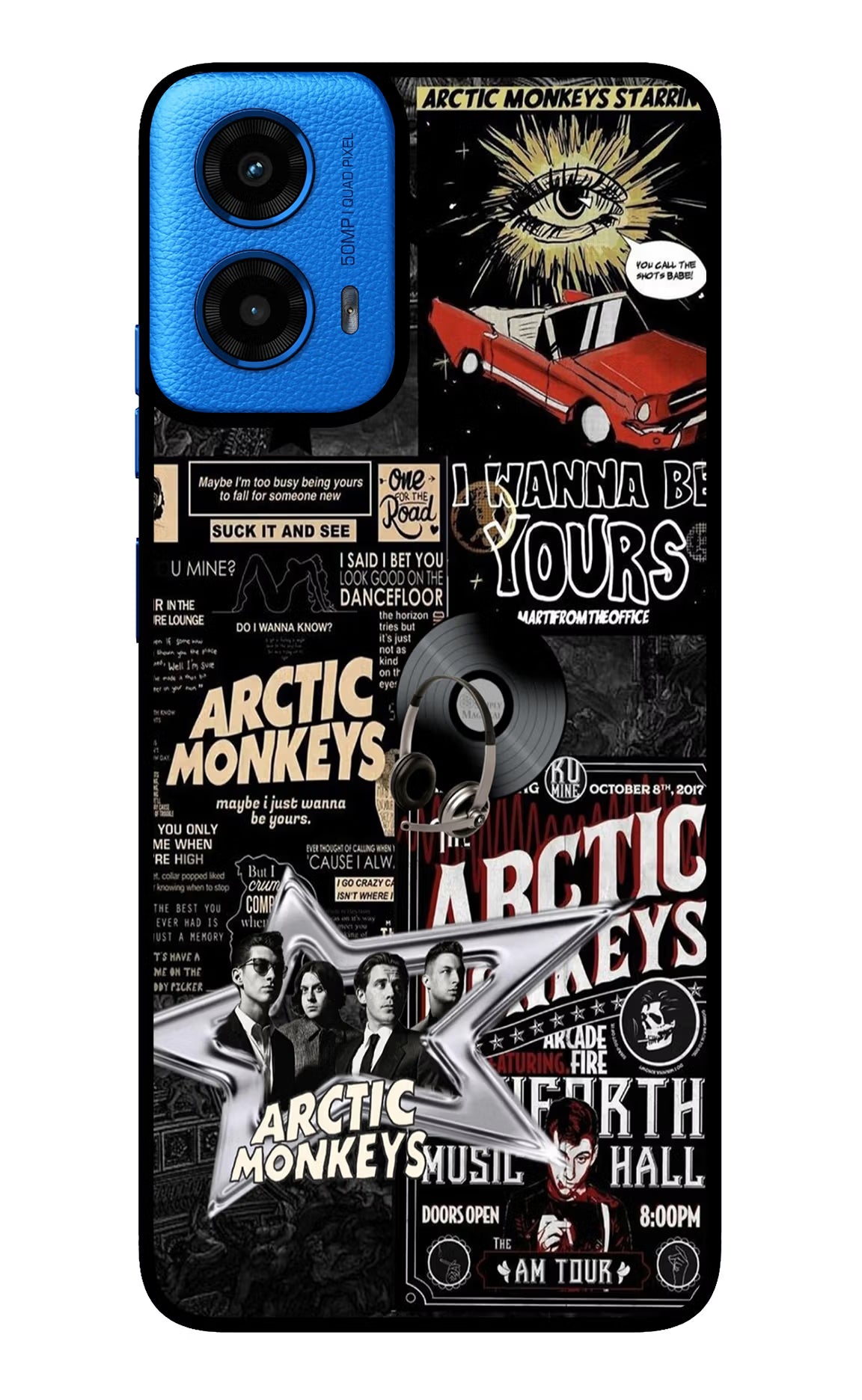 Arctic Monkeys Moto G45 Glass Case Back Cover by Casekaro