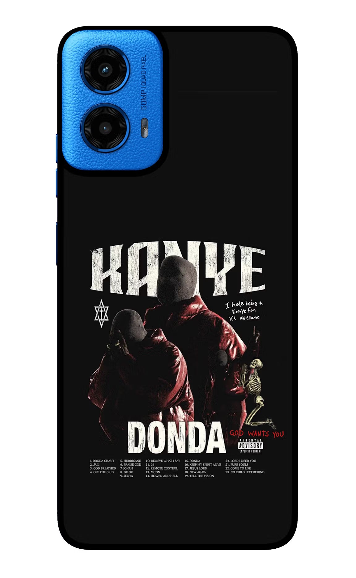 Donda Kanye West Moto G45 Glass Case Back Cover by Casekaro
