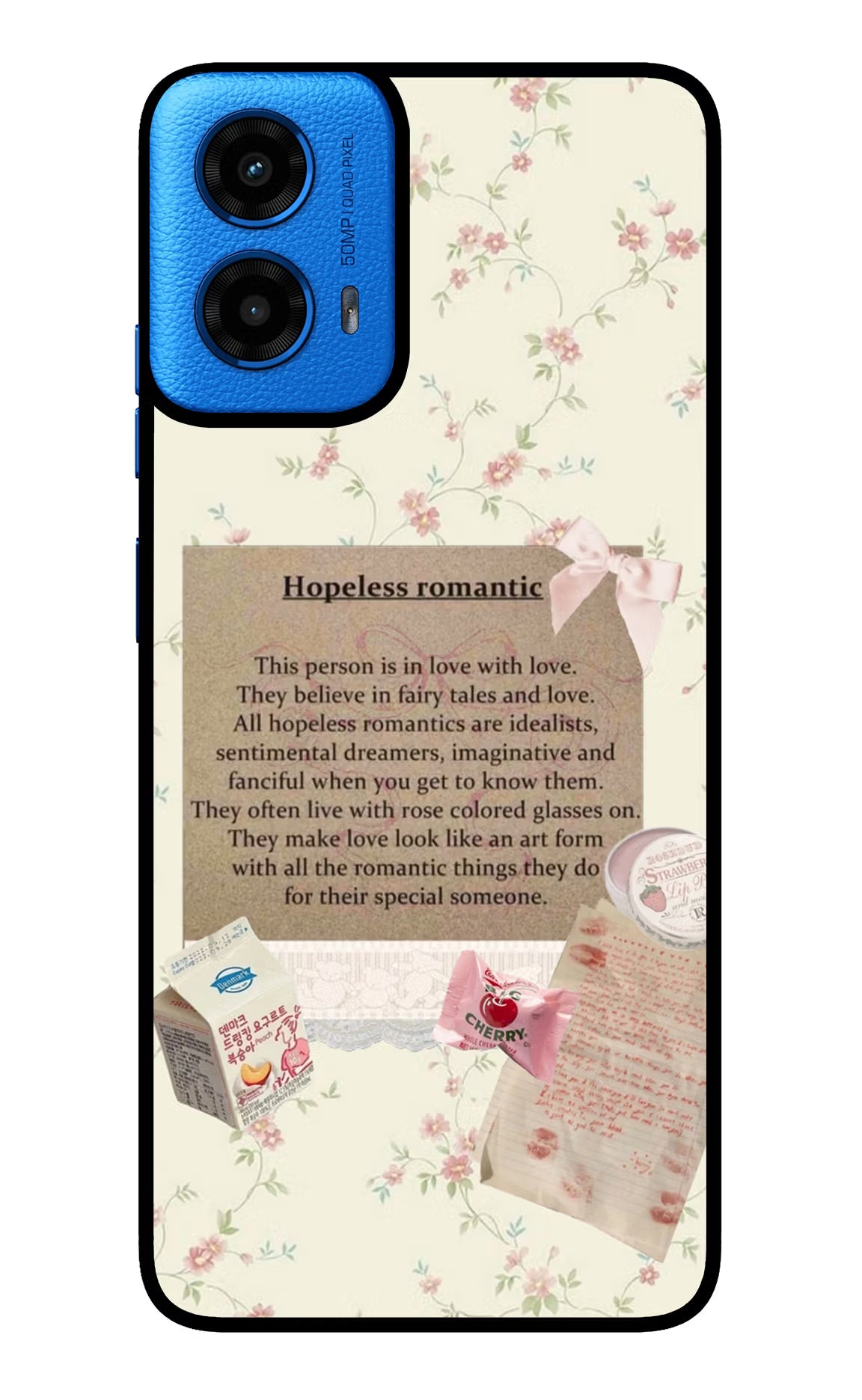 Hopeless Romantic Moto G45 Glass Case