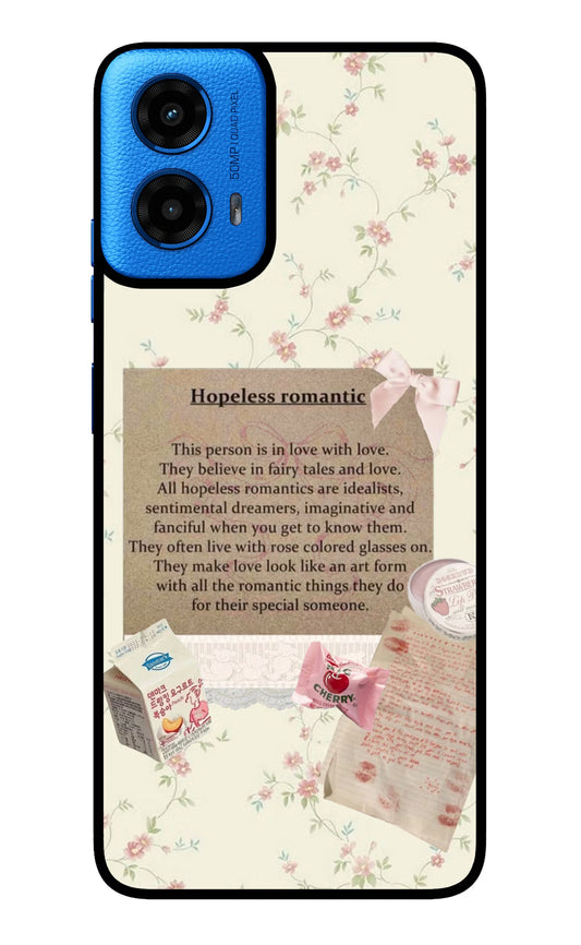Hopeless Romantic Moto G45 Glass Case