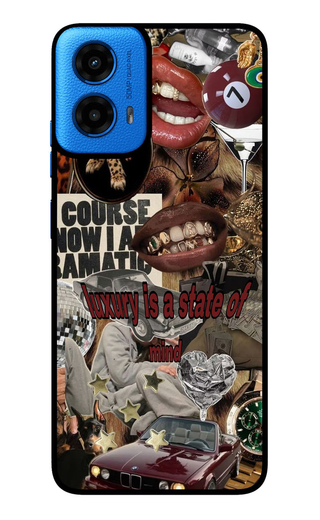 Luxury Moto G45 Glass Case Back Cover by Casekaro