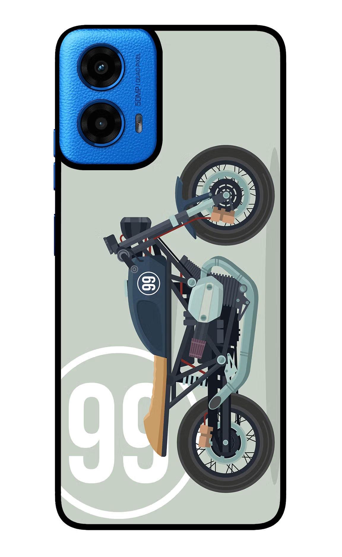 Classic Cafe Racer 99 Moto G45 Glass Case Back Cover by Casekaro