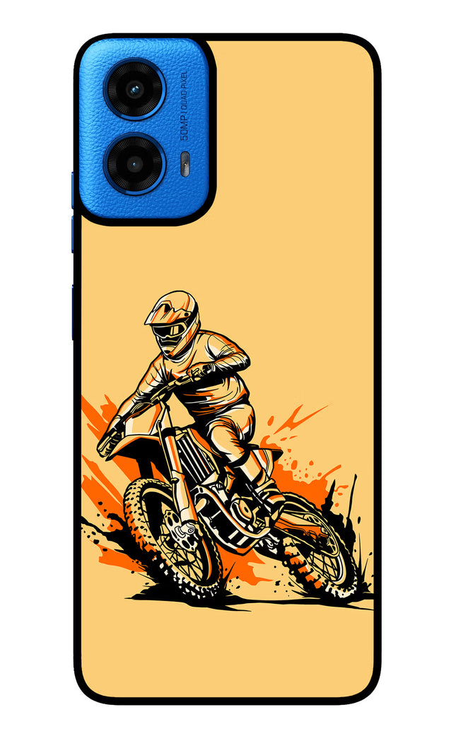 Off-Road Fury Moto G45 Glass Case Back Cover by Casekaro